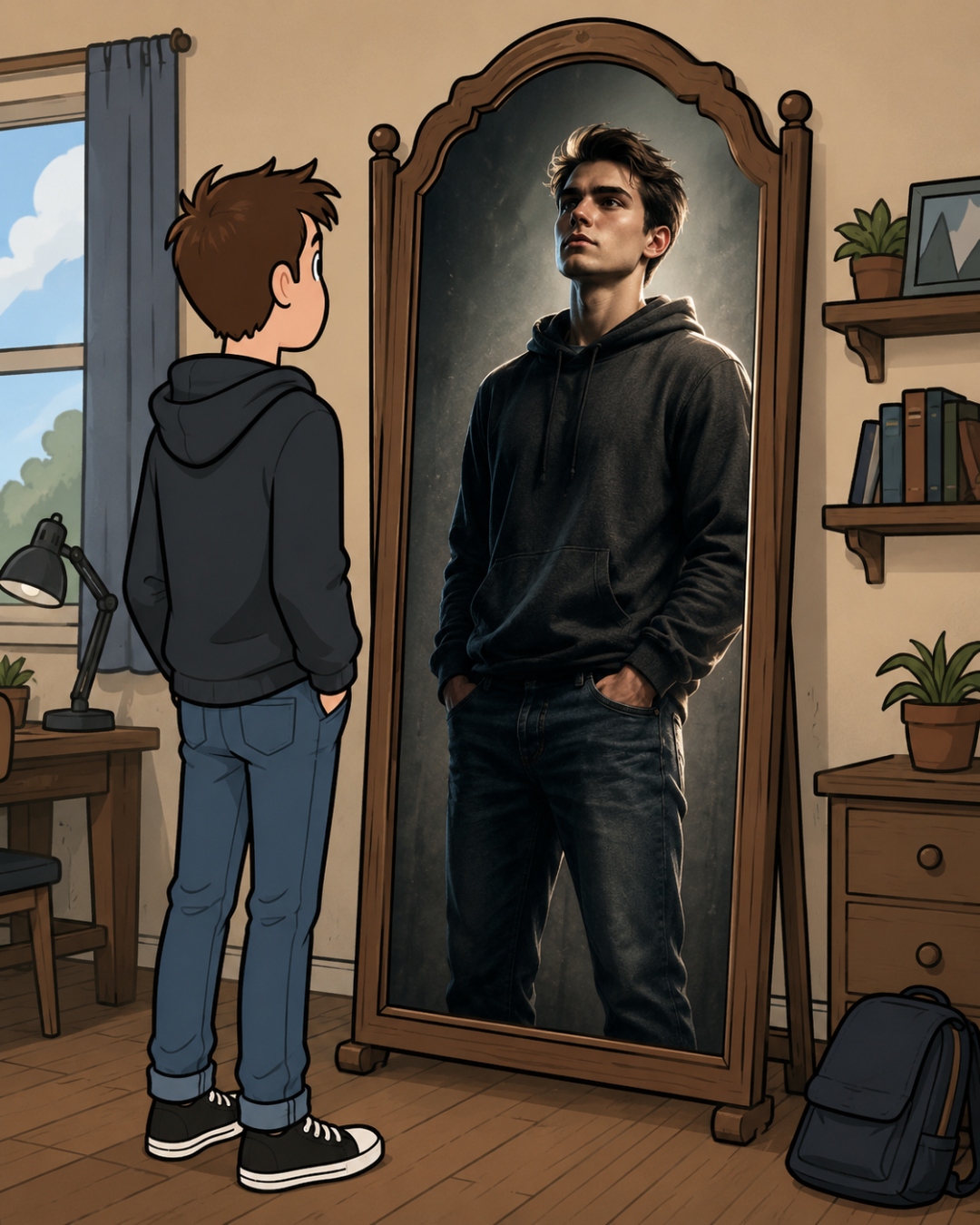 The mirror with a megaphone
