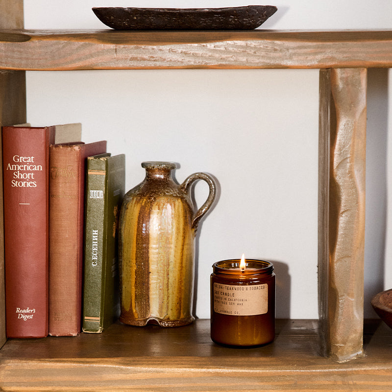 P.F. Candle Co. Teakwood and Tobacco Soy Candle