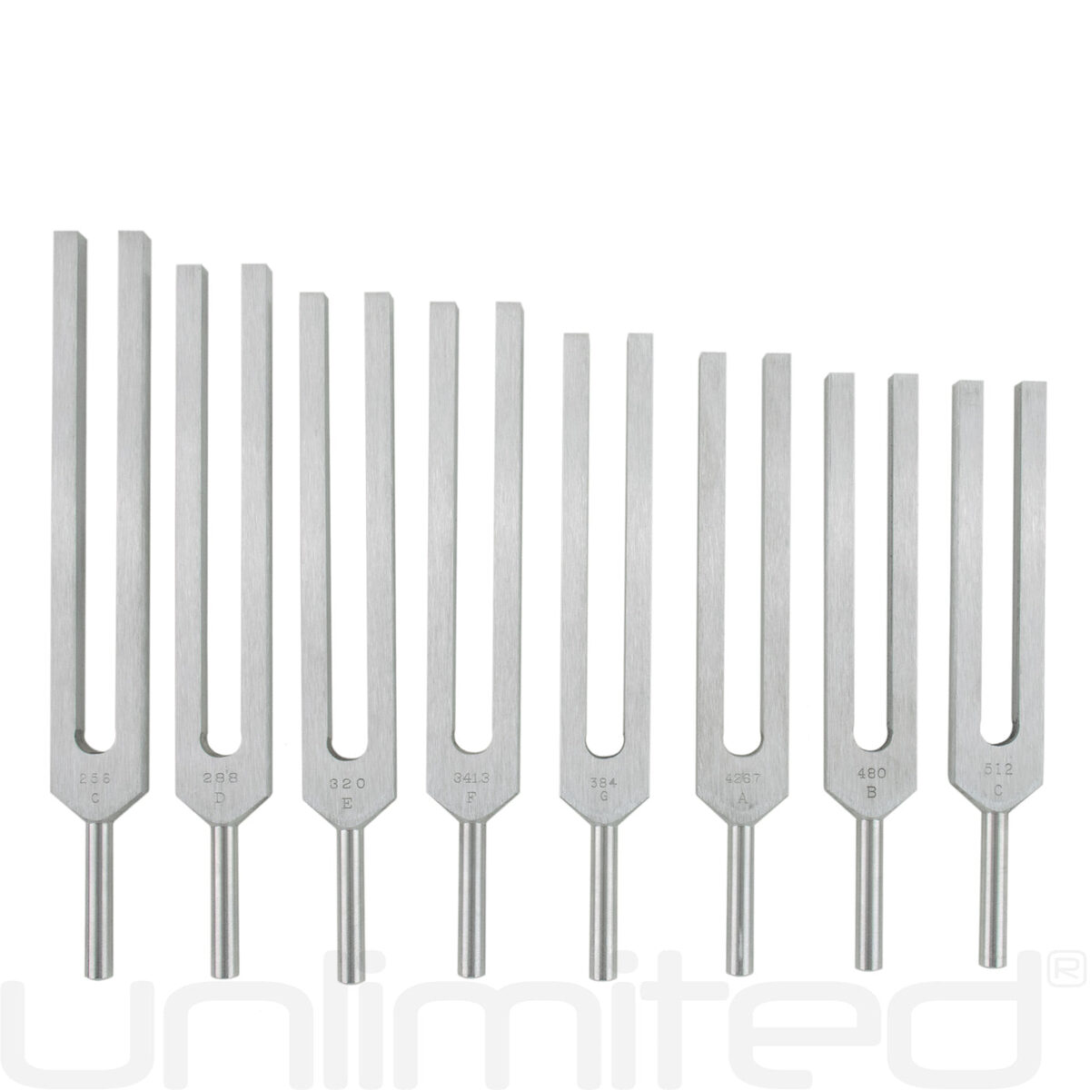 Solar Harmonic Spectrum Set of 8 Tuning Forks. Biosonics